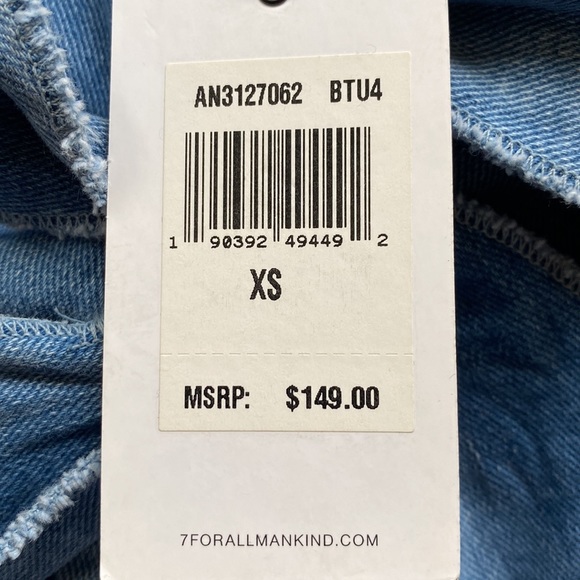 Denim 7 For All Mankind cropped tank size XS Brand new with tags - Picture 4 of 5